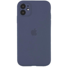 Силіконовий чохол Silicone Case Full Camera Protective (AA) для Apple iPhone 12 (6.1) - Сірий / Lavender Gray