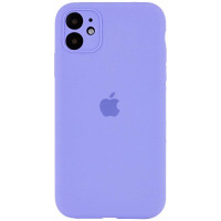 Силіконовий чохол Silicone Case Full Camera Protective (AA) для Apple iPhone 12 (6.1) - Бузковий / Dasheen