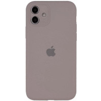 Силиконовый чехол Silicone Case Full Camera Protective (AA) для Apple iPhone 12 (6.1) - Серый / Lavender
