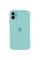 Силіконовий чохол Silicone Case Full Camera Protective (AA) для Apple iPhone 12 (6.1) - Бірюзовий / Marine Green - фото