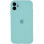 Силіконовий чохол Silicone Case Full Camera Protective (AA) для Apple iPhone 12 (6.1) - Бірюзовий / Marine Green