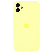 Силіконовий чохол Silicone Case Full Camera Protective (AA) для Apple iPhone 12 (6.1) - Жовтий / Mellow Yellow