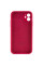 Силиконовый чехол Silicone Case Full Camera Protective (AA) для Apple iPhone 12 (6.1) - Красный / Rose Red - фото