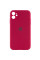 Силиконовый чехол Silicone Case Full Camera Protective (AA) для Apple iPhone 12 (6.1) - Красный / Rose Red - фото