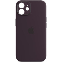 Силиконовый чехол Silicone Case Full Camera Protective (AA) для Apple iPhone 12 (6.1) - Фиолетовый / Elderberry