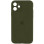 Силіконовий чохол Silicone Case Full Camera Protective (AA) для Apple iPhone 12 (6.1) - Зелений / Dark Olive