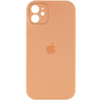 Силиконовый чехол Silicone Case Full Camera Protective (AA) для Apple iPhone 12 (6.1) - Оранжевый / Cantaloupe