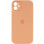Силіконовий чохол Silicone Case Full Camera Protective (AA) для Apple iPhone 12 (6.1) - Помаранчевий / Cantaloupe