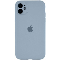 Силіконовий чохол Silicone Case Full Camera Protective (AA) для Apple iPhone 12 (6.1) - Блакитний / Sweet Blue
