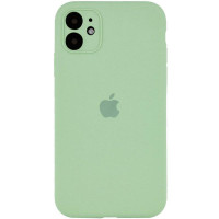 Силиконовый чехол Silicone Case Full Camera Protective (AA) для Apple iPhone 12 (6.1) - Зеленый / Pistachio