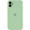 Силіконовий чохол Silicone Case Full Camera Protective (AA) для Apple iPhone 12 (6.1) - Зелений / Pistachio