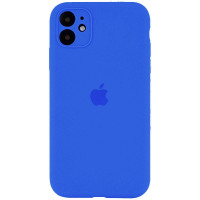 Силиконовый чехол Silicone Case Full Camera Protective (AA) для Apple iPhone 12 (6.1) - Синий / Capri Blue