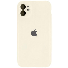 Силиконовый чехол Silicone Case Full Camera Protective (AA) для Apple iPhone 12 (6.1) - Бежевый / Antique White