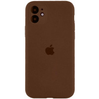 Силіконовий чохол Silicone Case Full Camera Protective (AA) для Apple iPhone 12 (6.1) - Коричневий / Brown