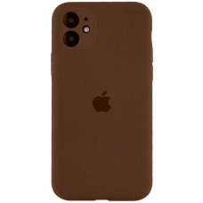 Силіконовий чохол Silicone Case Full Camera Protective (AA) для Apple iPhone 12 (6.1) - Коричневий / Brown