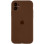Силіконовий чохол Silicone Case Full Camera Protective (AA) для Apple iPhone 12 (6.1) - Коричневий / Brown