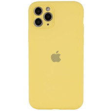 Силіконовий чохол Silicone Case Full Camera Protective (AA) для Apple iPhone 12 Pro (6.1) - Жовтий / Yellow
