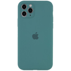 Силіконовий чохол Silicone Case Full Camera Protective (AA) для Apple iPhone 12 Pro (6.1) - Зелений / Pine green