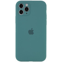 Силіконовий чохол Silicone Case Full Camera Protective (AA) для Apple iPhone 12 Pro (6.1) - Зелений / Pine green