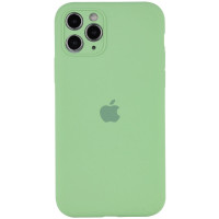 Силиконовый чехол Silicone Case Full Camera Protective (AA) для Apple iPhone 12 Pro (6.1) - Мятный / Mint