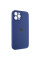 Силиконовый чехол Silicone Case Full Camera Protective (AA) для Apple iPhone 12 Pro (6.1) - Синий / Deep navy - фото