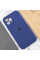 Силиконовый чехол Silicone Case Full Camera Protective (AA) для Apple iPhone 12 Pro (6.1) - Синий / Deep navy - фото