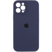 Силіконовий чохол Silicone Case Full Camera Protective (AA) для Apple iPhone 12 Pro (6.1) - Темно-синій / Midnight blue