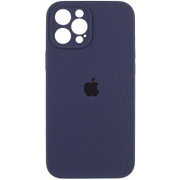 Силиконовый чехол Silicone Case Full Camera Protective (AA) для Apple iPhone 12 Pro (6.1) - Темно-синий / Midnight blue