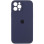 Силиконовый чехол Silicone Case Full Camera Protective (AA) для Apple iPhone 12 Pro (6.1) - Темно-синий / Midnight blue