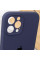 Силіконовий чохол Silicone Case Full Camera Protective (AA) для Apple iPhone 12 Pro (6.1) - Темно-синій / Midnight blue - фото