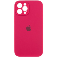 Силиконовый чехол Silicone Case Full Camera Protective (AA) для Apple iPhone 12 Pro (6.1) - Красный / Rose Red