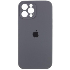 Силіконовий чохол Silicone Case Full Camera Protective (AA) для Apple iPhone 12 Pro (6.1) - Сірий / Dark Gray