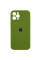 Силіконовий чохол Silicone Case Full Camera Protective (AA) для Apple iPhone 12 Pro (6.1) - Зелений / Dark Olive - фото
