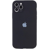 Силіконовий чохол Silicone Case Full Camera Protective (AA) для Apple iPhone 12 Pro Max (6.7) - Чорний / Black