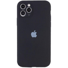 Силиконовый чехол Silicone Case Full Camera Protective (AA) для Apple iPhone 12 Pro Max (6.7) - Черный / Black