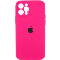 Силіконовий чохол Silicone Case Full Camera Protective (AA) для Apple iPhone 12 Pro Max (6.7) - Рожевий / Barbie pink