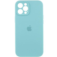 Силіконовий чохол Silicone Case Full Camera Protective (AA) для Apple iPhone 12 Pro Max (6.7) - Бірюзовий / Marine Green