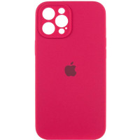 Силиконовый чехол Silicone Case Full Camera Protective (AA) для Apple iPhone 12 Pro Max (6.7) - Красный / Rose Red