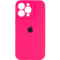 Силіконовий чохол Silicone Case Full Camera Protective (AA) для Apple iPhone 13 Pro Max (6.7) - Рожевий / Barbie pink