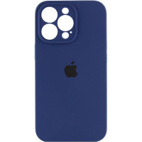 Силиконовый чехол Silicone Case Full Camera Protective (AA) для Apple iPhone 13 Pro Max (6.7) - Синий / Deep navy