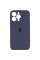 Силіконовий чохол Silicone Case Full Camera Protective (AA) для Apple iPhone 13 Pro (6.1) - Темно-синій / Midnight blue - фото