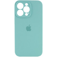 Силіконовий чохол Silicone Case Full Camera Protective (AA) для Apple iPhone 13 Pro (6.1) - Бірюзовий / Marine Green