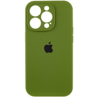 Силіконовий чохол Silicone Case Full Camera Protective (AA) для Apple iPhone 13 Pro (6.1) - Зелений / Dark Olive