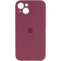 Силіконовий чохол Silicone Case Full Camera Protective (AA) для Apple iPhone 13 (6.1) - Бордовий / Plum