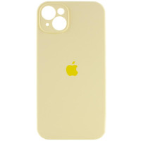 Силиконовый чехол Silicone Case Full Camera Protective (AA) для Apple iPhone 13 (6.1) - Желтый / Mellow Yellow