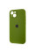 Силіконовий чохол Silicone Case Full Camera Protective (AA) для Apple iPhone 13 (6.1) - Зелений / Dark Olive - фото
