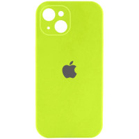 Силіконовий чохол Silicone Case Full Camera Protective (AA) для Apple iPhone 13 (6.1) - Кислотно-зелений / Acid Green