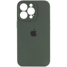 Силиконовый чехол Silicone Case Full Camera Protective (AA) для Apple iPhone 14 Pro (6.1) - Зеленый / Cyprus Green