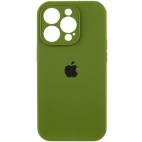 Силіконовий чохол Silicone Case Full Camera Protective (AA) для Apple iPhone 14 Pro (6.1) - Зелений / Dark Olive