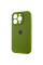 Силіконовий чохол Silicone Case Full Camera Protective (AA) для Apple iPhone 14 Pro (6.1) - Зелений / Dark Olive - фото